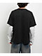Rodman Apparel Stone Black Wash & White 2fer Long Sleeve T-Shirt - Thumbnail image 2 of 5