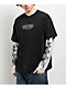 Rodman Apparel Stone Black Wash & White 2fer Long Sleeve T-Shirt - Thumbnail image 1 of 5