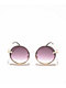 Round XL Bee Purple & Gold Sunglasses - Thumbnail image 2 of 3