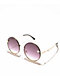 Round XL Bee Purple & Gold Sunglasses - Thumbnail image 1 of 3