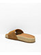 Roxy Slippy Espadrille Tan Slide Sandals