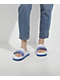 Roxy Slippy Jess Blue & White Slide Sandals video