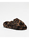 Roxy Sloane Leopard Print Faux Fur Slide Slippers - Thumbnail image 1 of 4