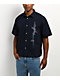 Rusty Morning Glory Navy Short Sleeve Button Up Shirt - Thumbnail image 1 of 5