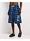 Rusty Riot Plaid Navy  Board Shorts - Thumbnail image 1 of 5