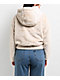 STOOSH Faux Fur Beige Crop Zip Hoodie - Thumbnail image 2 of 4
