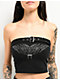 SWIXXZ  Rhinestone Black Buckle Tube Top - Thumbnail image 3 of 3