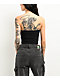 SWIXXZ  Rhinestone Black Buckle Tube Top - Thumbnail image 2 of 3