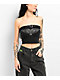 SWIXXZ  Rhinestone Black Buckle Tube Top - Thumbnail image 1 of 3