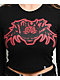 SWIXXZ Bat Black Long Sleeve Crop T-Shirt - Thumbnail image 2 of 2