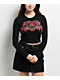 SWIXXZ Bat Black Long Sleeve Crop T-Shirt - Thumbnail image 1 of 2