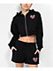 SWIXXZ Centipede Black Crop Zip Hoodie - Thumbnail image 1 of 6