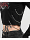 SWIXXZ Creature Chain Black Long Sleeve Crop T-Shirt - Thumbnail image 4 of 4