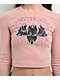 SWIXXZ Dark Castles Pink Long Sleeve Crop T-Shirt - Thumbnail image 3 of 3