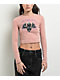 SWIXXZ Dark Castles Pink Long Sleeve Crop T-Shirt - Thumbnail image 1 of 3
