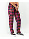 SWIXXZ Electric Chrome Red & Purple Plaid Pants