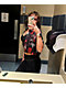 SWIXXZ Monster Pattern Black Crop Button Up Shirt - Thumbnail image 2 of 2