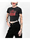 SWIXXZ Punk Eyes Baby Black Crop T-Shirt - Thumbnail image 1 of 3