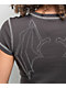 SWIXXZ Rhinestone Wings Grey Crop T-Shirt - Thumbnail image 3 of 5