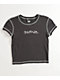 SWIXXZ Rhinestone Wings Grey Crop T-Shirt - Thumbnail image 5 of 7