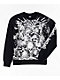 SWIXXZ Skull Pile Black Oversize Crewneck Sweatshirt - Thumbnail image 5 of 6