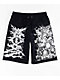 SWIXXZ Skull Pile Black Sweat Shorts - Thumbnail image 5 of 7
