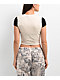 SWIXXZ Small Dog Beige Crop T-Shirt - Thumbnail image 2 of 3