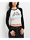 SWIXXZ Spinal Raglan Grey Long Sleeve Crop T-Shirt - Thumbnail image 1 of 3