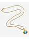 Saint Midas Evil Eye Pendant 20" Gold Chain Necklace - Thumbnail image 2 of 2