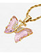 Saint Midas Love Quartz Gold 10" Butterfly Necklace - Thumbnail image 2 of 2