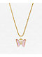 Saint Midas Love Quartz Gold 10" Butterfly Necklace - Thumbnail image 1 of 2