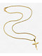 Saint Midas Micro Crucifix Pendant 20" Gold Chain Necklace - Thumbnail image 2 of 2