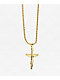 Saint Midas Micro Crucifix Pendant 20" Gold Chain Necklace - Thumbnail image 1 of 2
