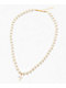 Saint Midas Pearl Chain 18" Diamond Cross Necklace - Thumbnail image 2 of 2