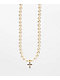 Saint Midas Pearl Chain 18" Diamond Cross Necklace - Thumbnail image 1 of 2