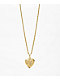 Saint Midas Rose Heart Pendant 18" Gold Chain Necklace - Thumbnail image 1 of 2