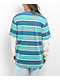 Salem7 Flower Power Blue Stripe 2Fer Long Sleeve T-Shirt - Thumbnail image 2 of 4