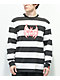 Salem7 Hoodbat Black & White Stripe Long Sleeve T-Shirt - Thumbnail image 1 of 3
