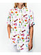 Salem7 Sticker White Short Sleeve Button Up Shirt - Thumbnail image 1 of 3