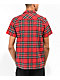 Salem7 Tartan Red & Green Short Sleeve Flannel Shirt - Thumbnail image 2 of 3