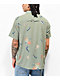 Salty Crew Ernesto Green Perforated Woven Short Sleeve Button Up Shirt - Thumbnail image 2 of 4