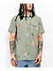 Salty Crew Ernesto Green Perforated Woven Short Sleeve Button Up Shirt - Thumbnail image 1 of 4