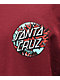 Santa Cruz Aquatic Dot Burgundy T-Shirt