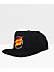 Santa Cruz Check Ringed Flame Dot Black Snapback Hat
