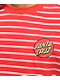 Santa Cruz Classic Dot Double Stripe Red & White T-Shirt
