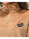Santa Cruz Club Oval Dot Tan Sherpa Half-Zip Sweatshirt