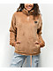 Santa Cruz Club Oval Dot Tan Sherpa Half-Zip Sweatshirt