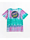 Santa Cruz Contra Dot Fade Stripe Teal & Pink Tie Dye T-Shirt - Thumbnail image 1 of 3