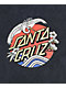 Santa Cruz Crane Dot Black Mineral Wash T-Shirt