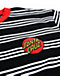 Santa Cruz Dot camiseta negra a rayas bordadas